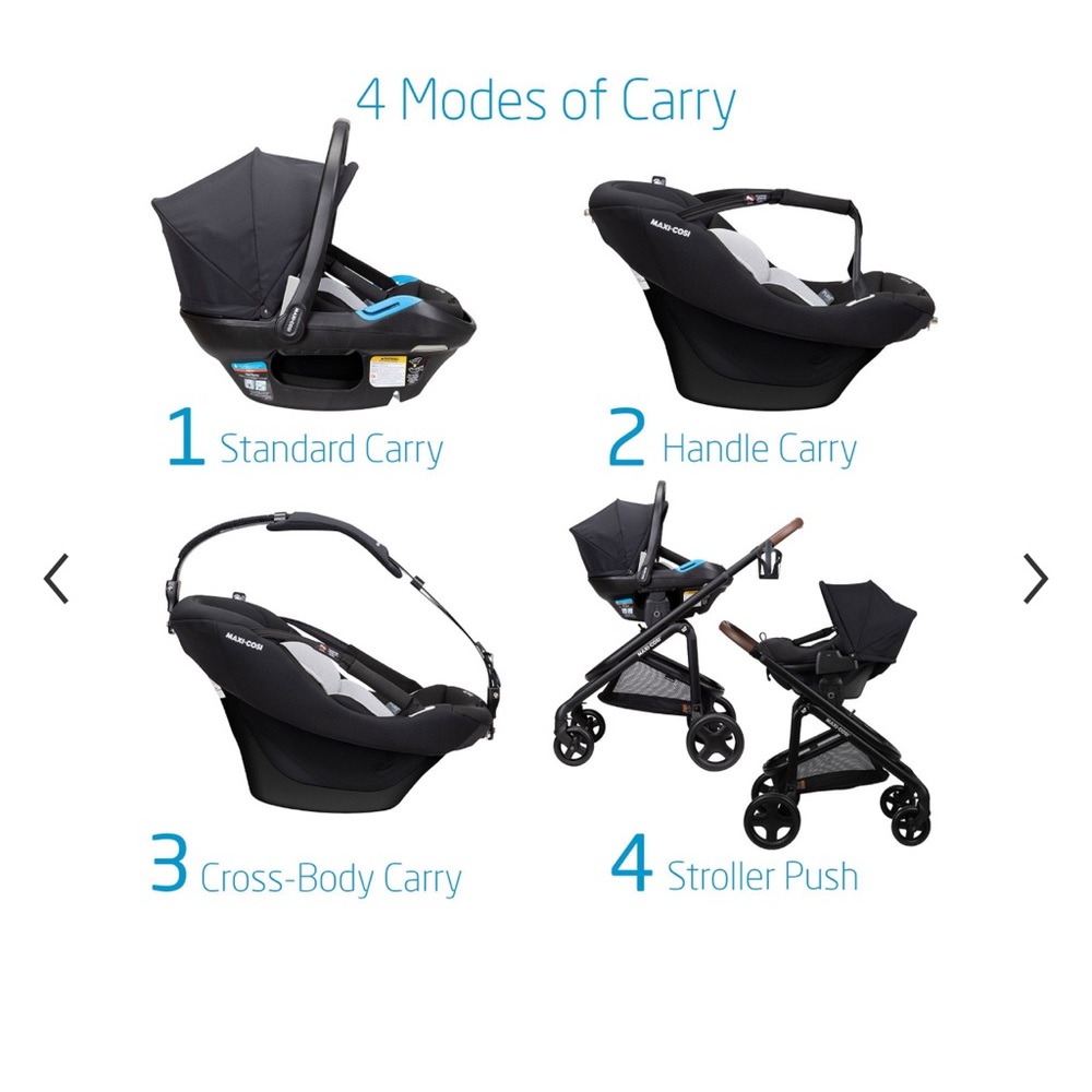 Maxi Cosi Coral XP Infant Car Seat with Base and Accessories
